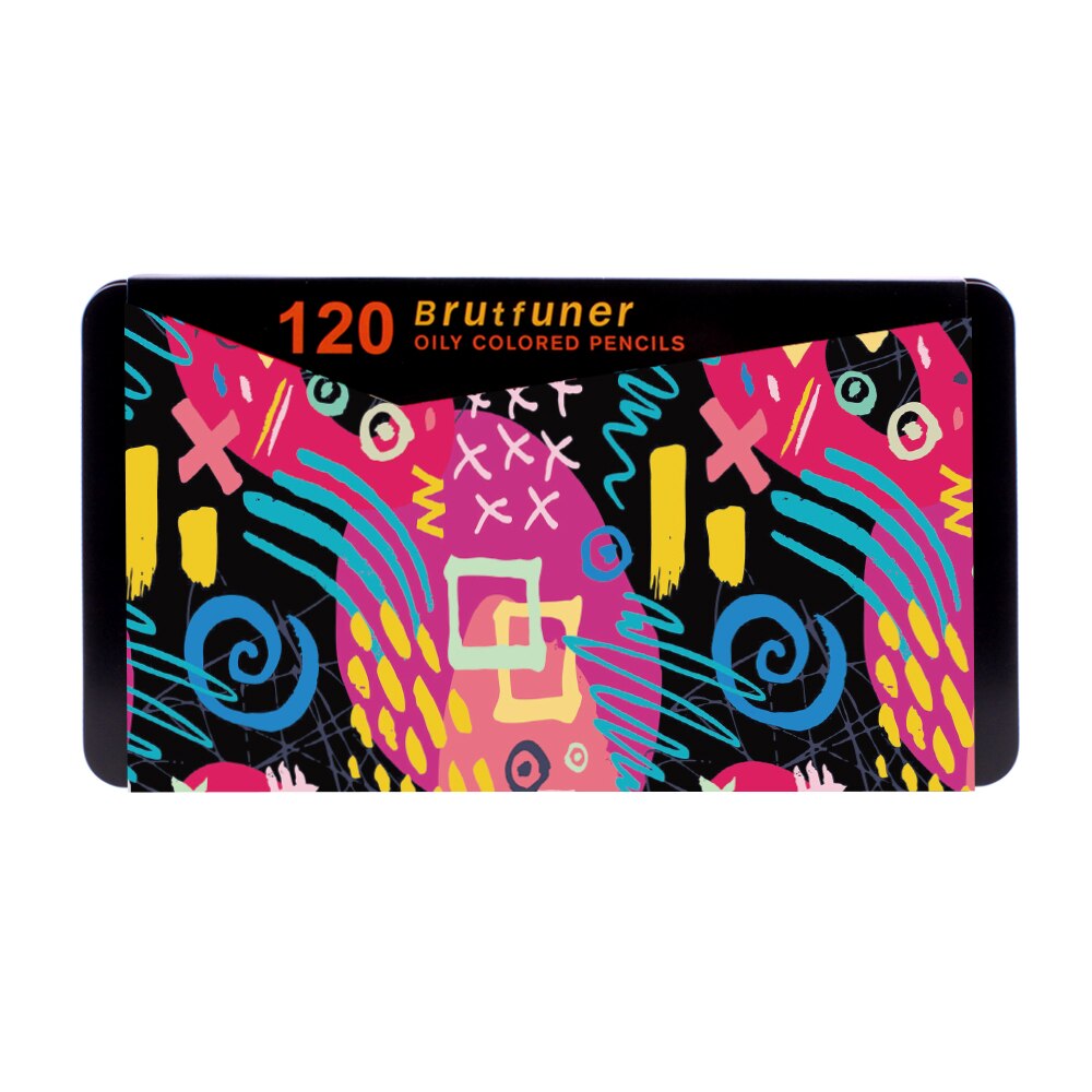 Brutfuner-Juego de lápices de colores profesionales para niños y estudiantes, Set de 72/120/180 colores, de madera, suave, acuarela: 120 Oil Colors