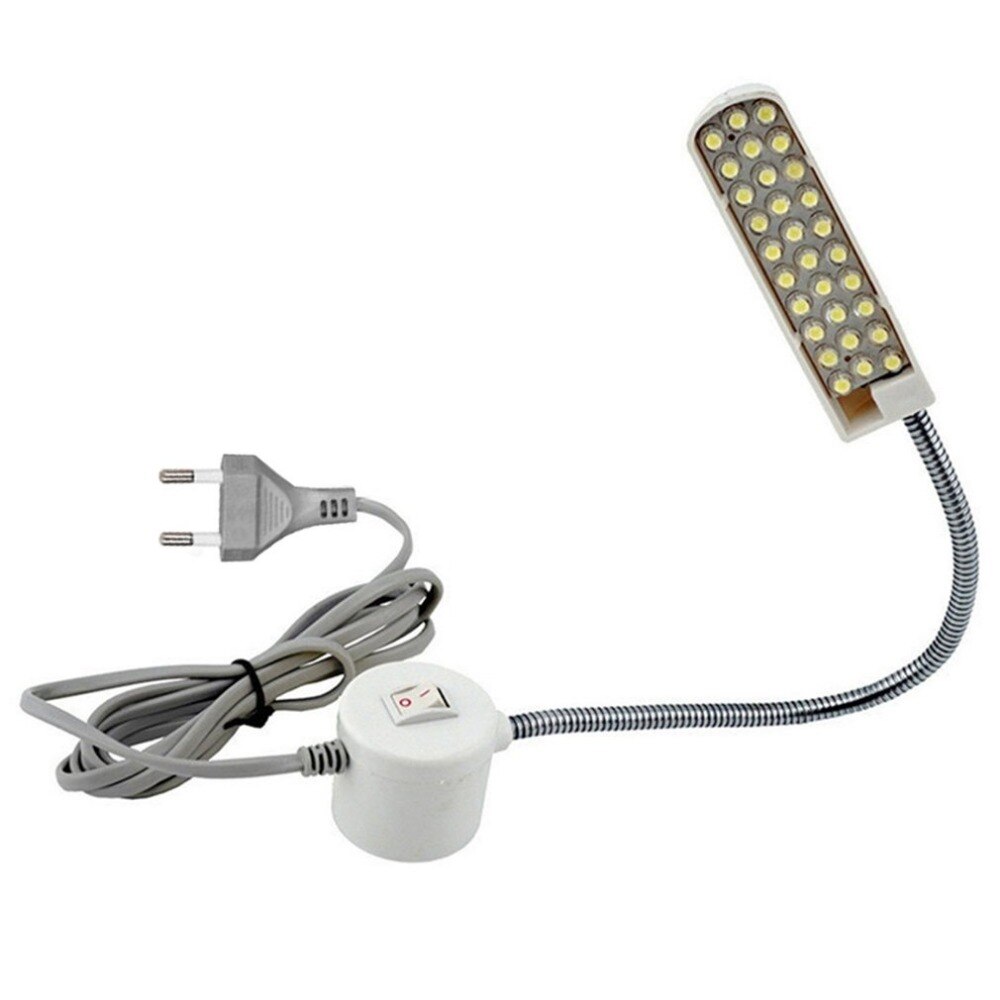 2W 30 LEDs Lamp Beads Sewing Machine Light Magnetic Mounting Base Gooseneck Lamp Sewing Machine Lighting EU Plug