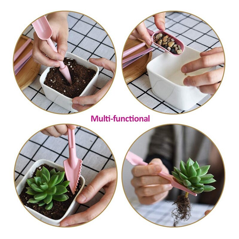 Beste 12 Stück Mini Garten Hand Umpflanzen Sukkulenten Werkzeuge Miniatur Pflanzung, einstellen für drinnen Gebühr Pflege, Blumenerde, kaktus, ho