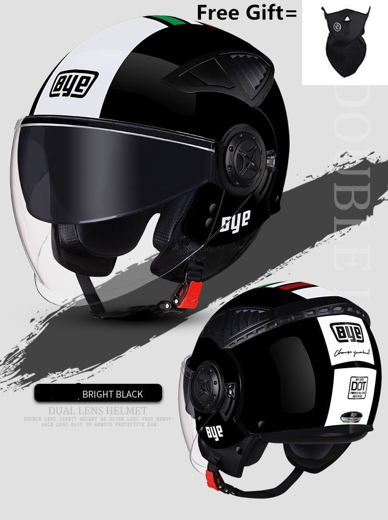 Verkoop Moto Rcycle Dubbele Lens Helm Open Moto Helmen Ece Goedgekeurd Casco Moto Racing Moto Cross Zonneklep Helm