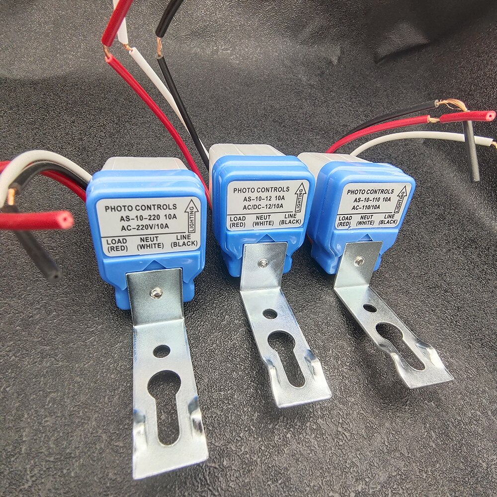 Automatic Street Lamp Light Switch Controller DC AC 12V/110V/220V 50-60Hz 10A Photo Control Sensor Switch