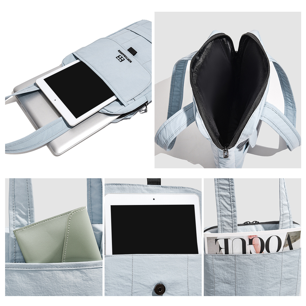 Schoudertas Multifunctionele draagtas Eenvoudige forens iPad Beschermende tas Laptoptas Notebookvoeringtas voor dames