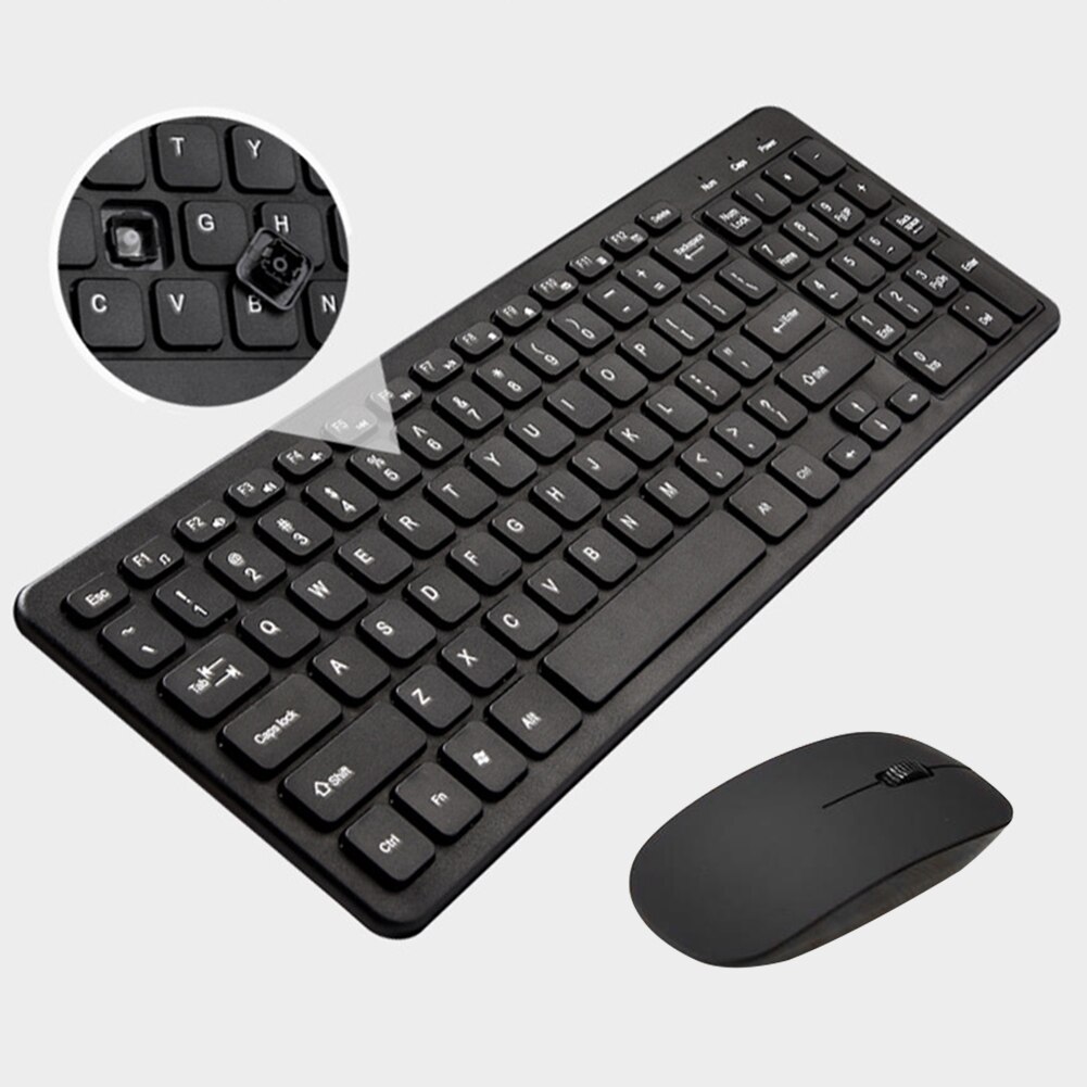 Laptop PC With Number Pad Full Size Wireless Keyboard Mouse Combo For Computer