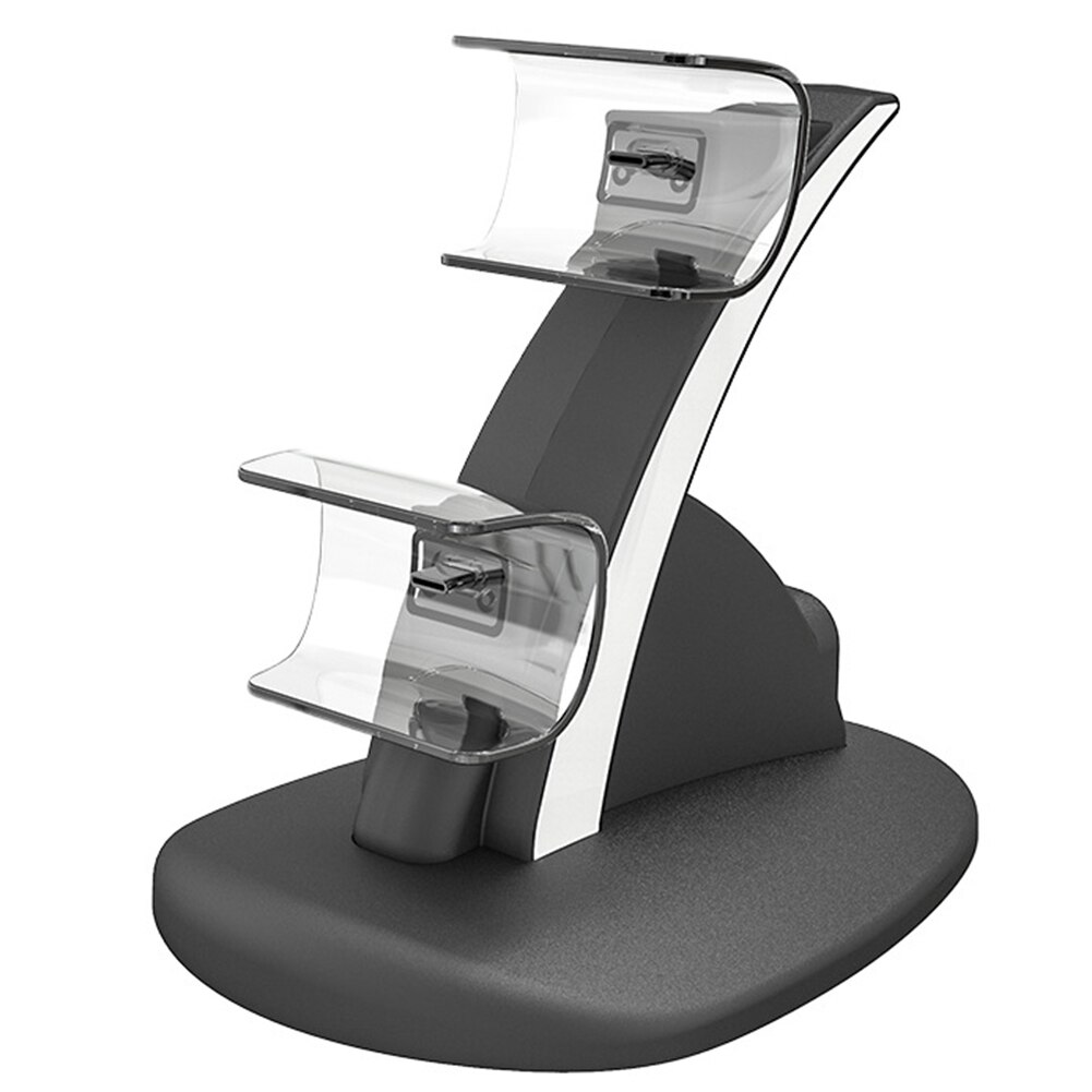 HBP-253 Cooling Fan Dual Controller Charger Dual Controller Charger Stand Wireless Joystick Charging Dock Cradle: Black
