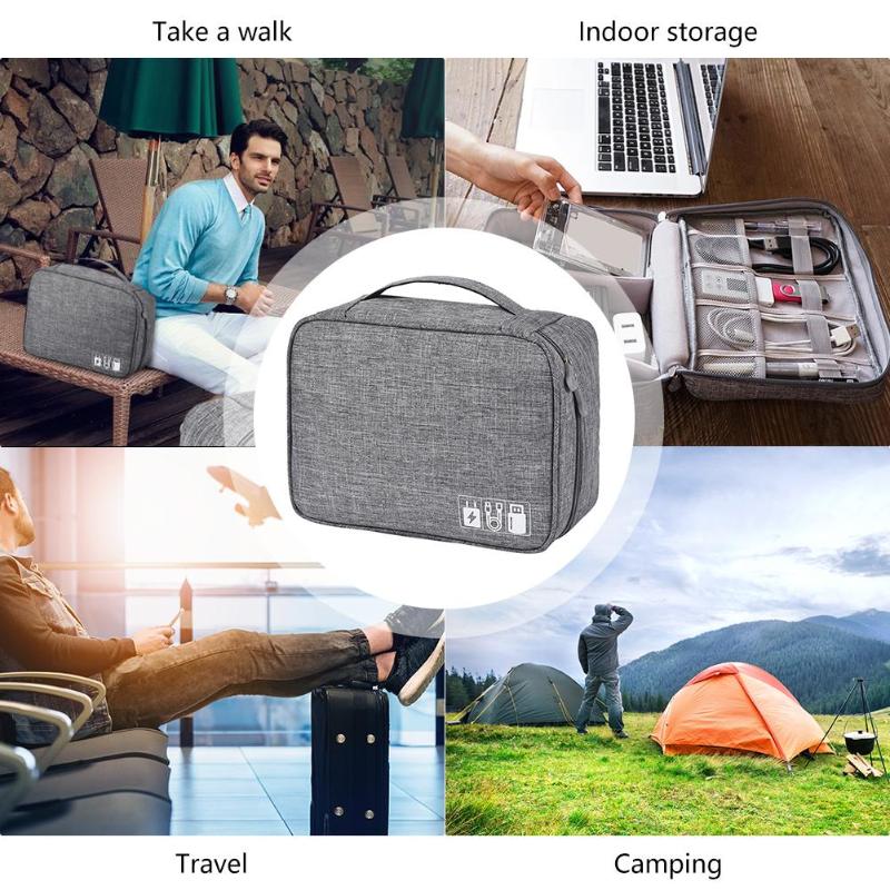 Waterdichte Reizen Kabel Tas Draagbare Digitale Usb Gadget Organizer Charger Draden Opslag Pouch Kit Case Accessoires Benodigdheden