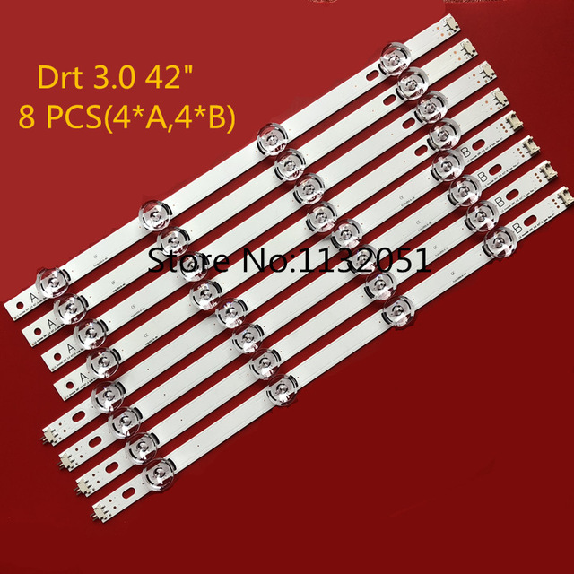 LED-hintergrundbeleuchtung bildschirm Für LG 42GB6310-CC LED streifen D1rect 3,0 _ 42 Zoll_Umdrehung7_B/A-Typ_131202 1 satz = 8 stücke (4 stücke A + 4 stücke B)