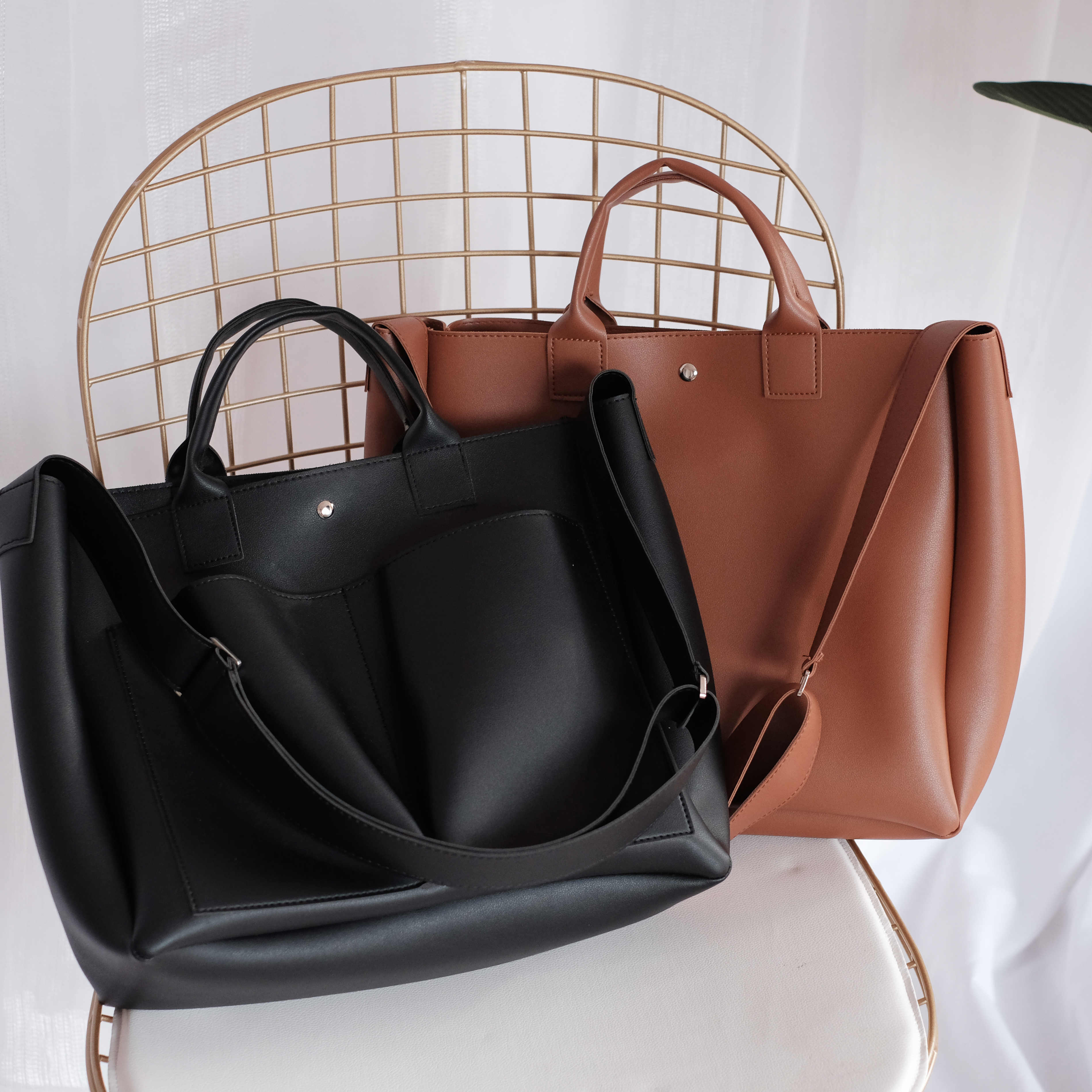 Beibaobao sac en cuir sacs à main marques célèbres femmes sac à bandoulière décontracté grand fourre-tout Vintage dames sacs à bandoulière haute capacité