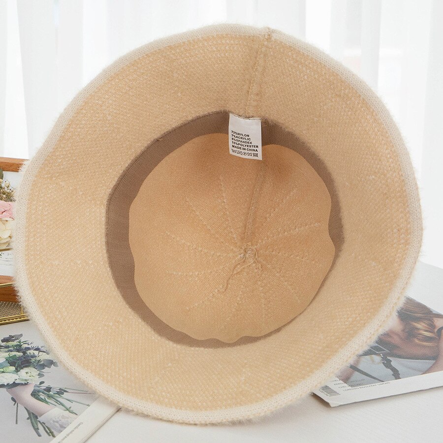 Uspop bucket hats naiset yksiväriset lämpimät hatut naisten talvi bucket hat