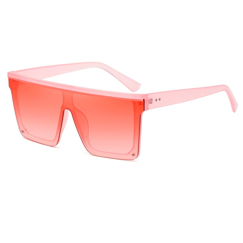 Gafas de sol cuadradas de gran tamaño para mujer y hombre, anteojos de sol unisex con marco grande, a la , con degradado Retro, Estilo Vintage, UV400, okulary: Pink