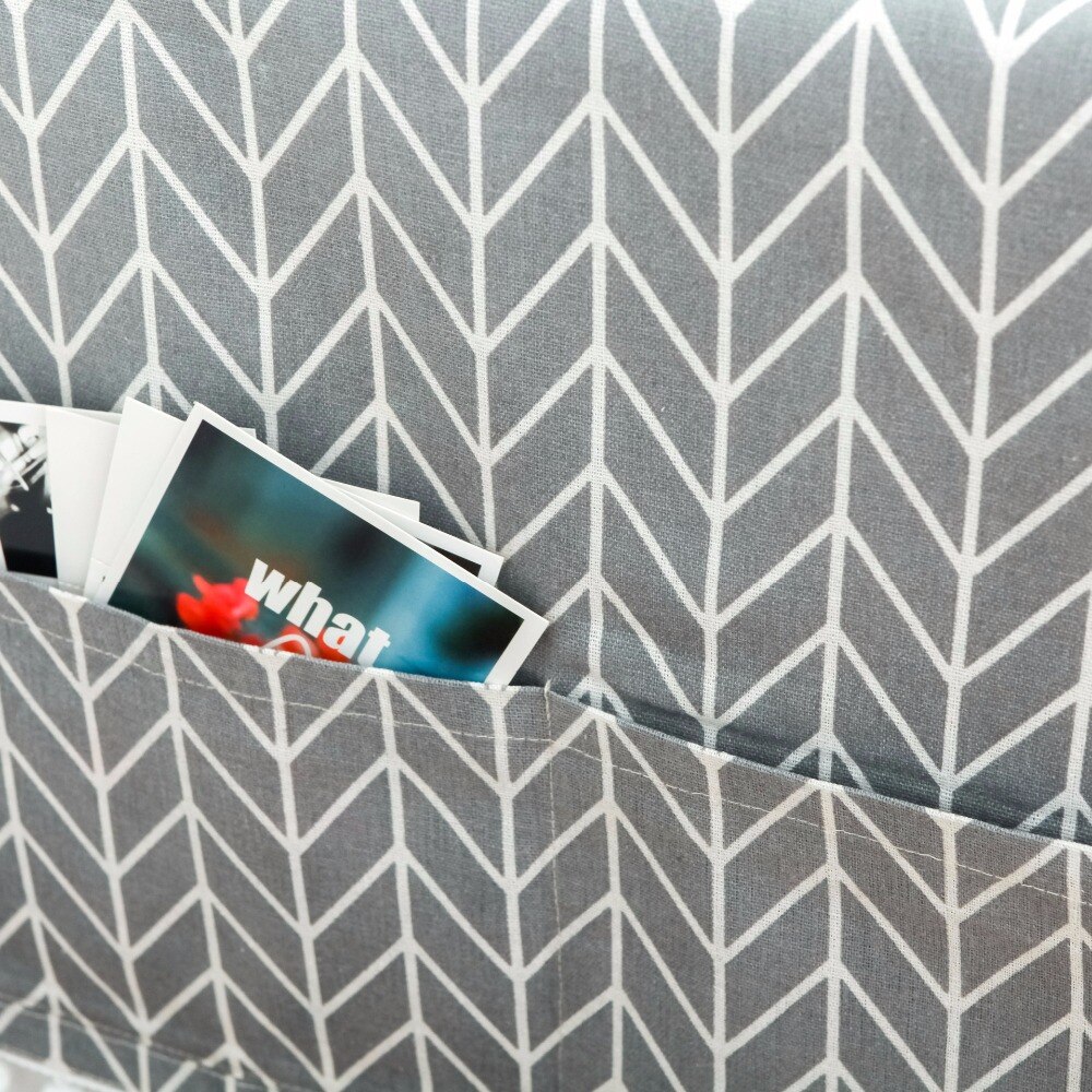 Gray geometric refrigerator cover single door refrigerator dust cover refrigerator towel drum washing machine cover towel