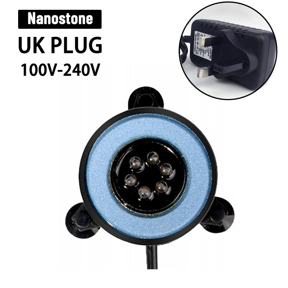 Onderwater Rgb Aquarium Air Curtain Bubble Licht 6 Kleur Veranderende Led Dompelpompen Aquarium Versieren Licht Eu/Ons/uk Plug: Nanostone UK