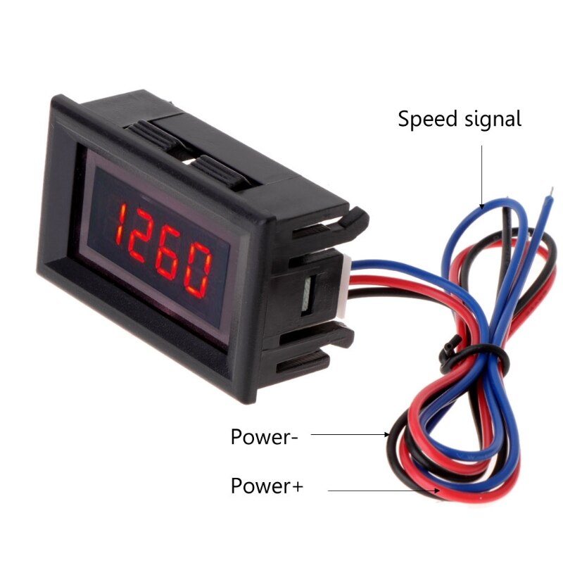 Auto Motorrad Digitaler Tachometer Tacho Messgerät mit Batterie Überspannung Alarm