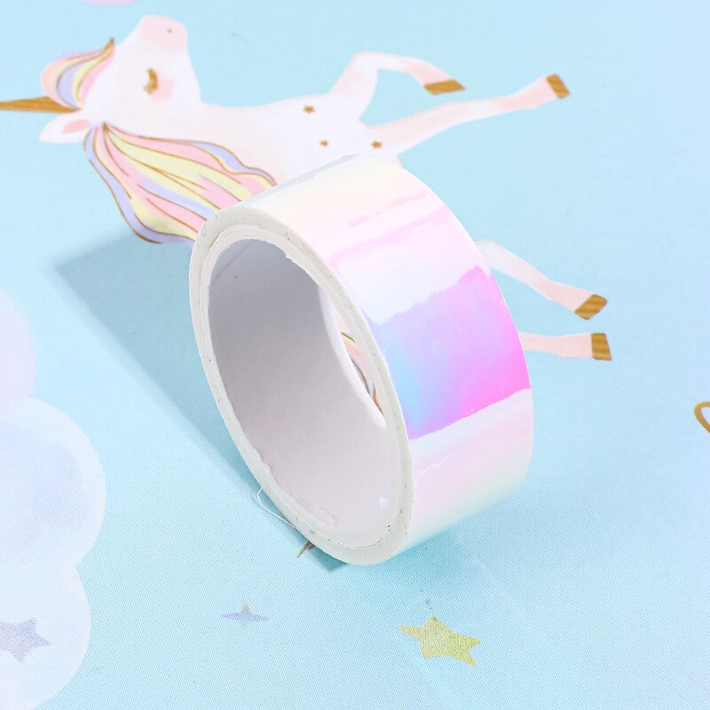 Kawaii Holografische Washi Tape Leuke Kleurrijke Scrapbooking Masking Tape Diy Washitape Decoratieve Plakband Japanse Briefpapier: 1