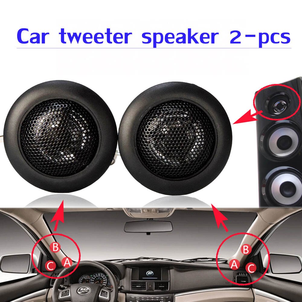Bil refit højttaler tweeter 2 stk højfrekvent bil interiør mini højttaler biler højttalere