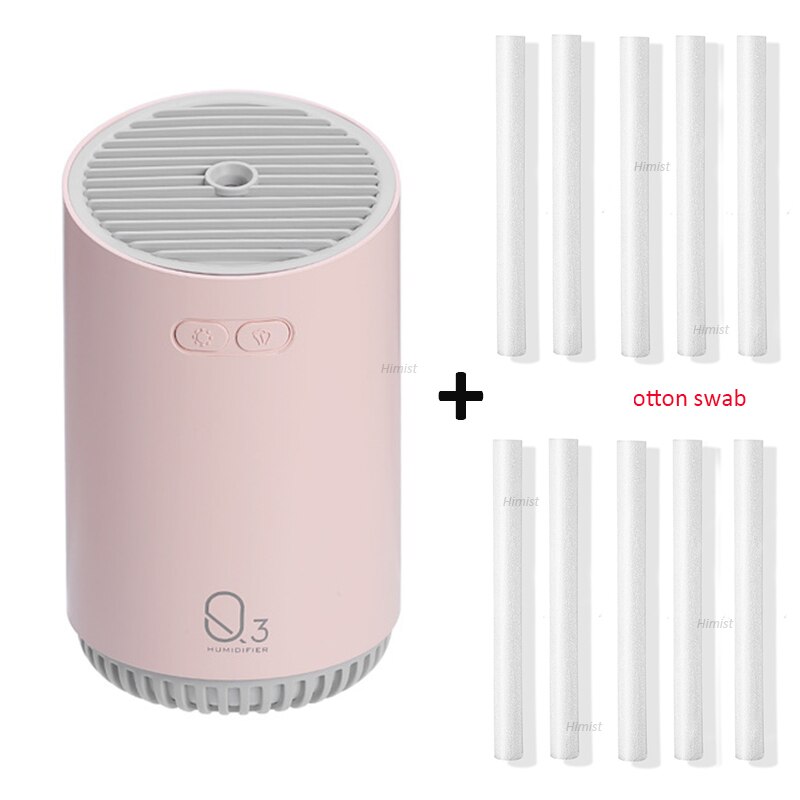Zware Mist Draagbare Draadloze Air Diffuser 320 Ml 2000 Mah Usb Oplaadbare Ultrasone Aroma Difusor Luchtbevochtiger Lamp Humidificador: Pink 10 filters