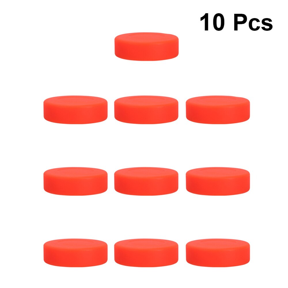 10 Stck Einstellbare Härte Gummi Eis Eishockey Pucks matt Eishockey Bälle Sport Liefert für Rolle Straße Eishockey(Orange)