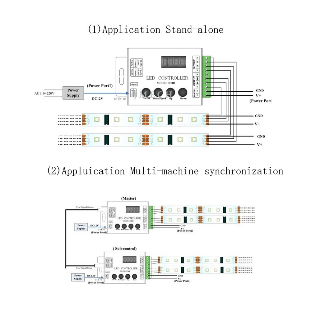 HC008 Toetsen Rgb Led Pixel Controller Programmeer... Grandado