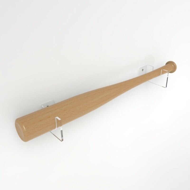 Suporte De Armazenamento pçs/set 2 Softball Início Wall Mounted Prateleira Horizontal Acessórios da Exposição Acrílica Suporte Transparente de Taco de Beisebol