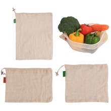 Herbruikbare Koord Groente Tas Fruit Groente Mesh Bag Herbruikbare Keuken Opbergtas Wasbare Huis Keuken Benodigdheden