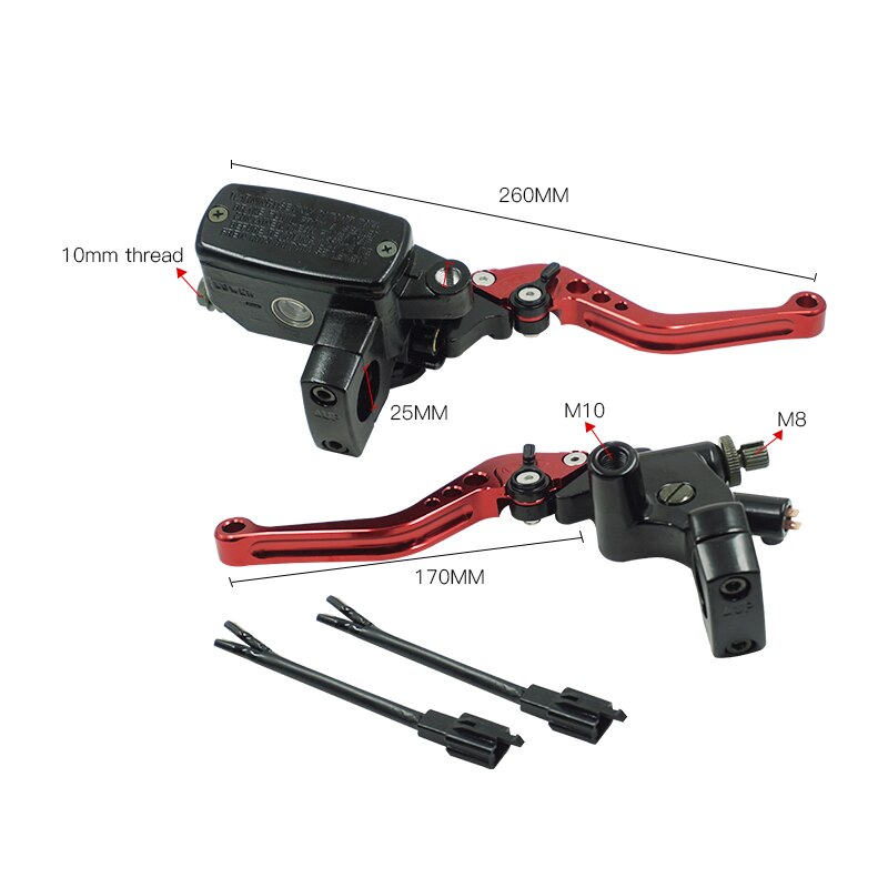 Levier de frein et embrayage hydraulique avec maître cylindre, 1 ", 25mm, universel, pour moto Yamaha, Suzuki, Honda