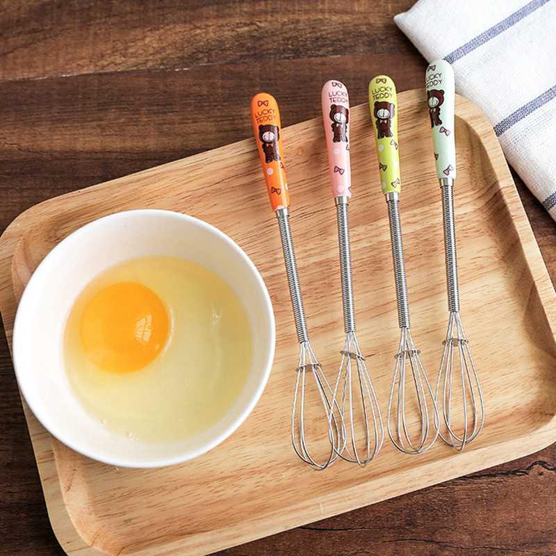 Globo de alambre de acero inoxidable para cocina, mezclador Manual de huevos, herramientas para batidora de leche y café, utensilios de cocina Keuken, batidor de huevos