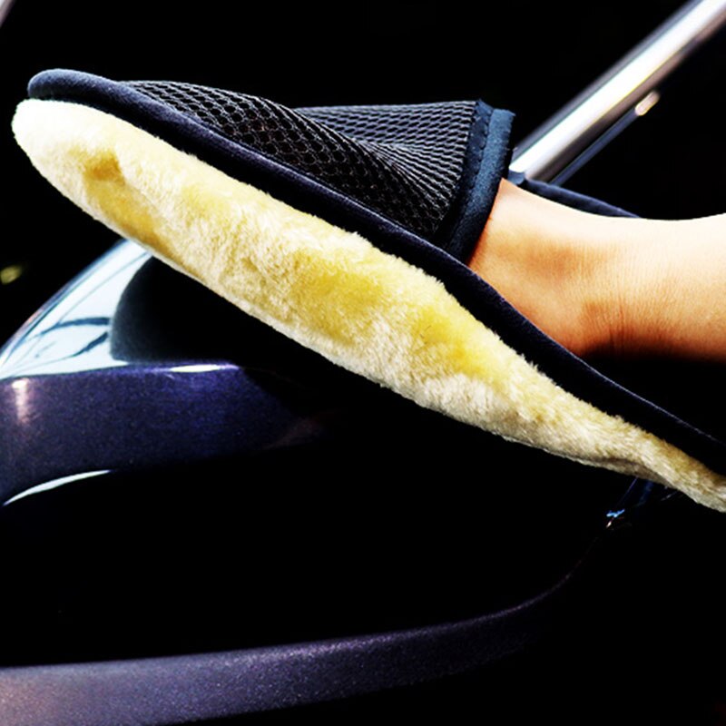 N//A Set Di Guanti Per Lavaggio Auto In Lana (2 Pezzi) Nuovi Guanti Per