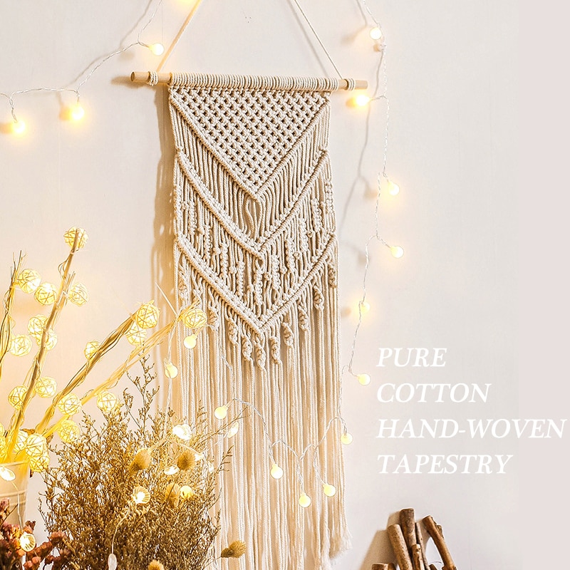 Macrame Wall Hanging Tapestry boho Chic Home Decorative Bohemian Interior Ethnic Apartment Dorm Wall Art Living Room Decorations
