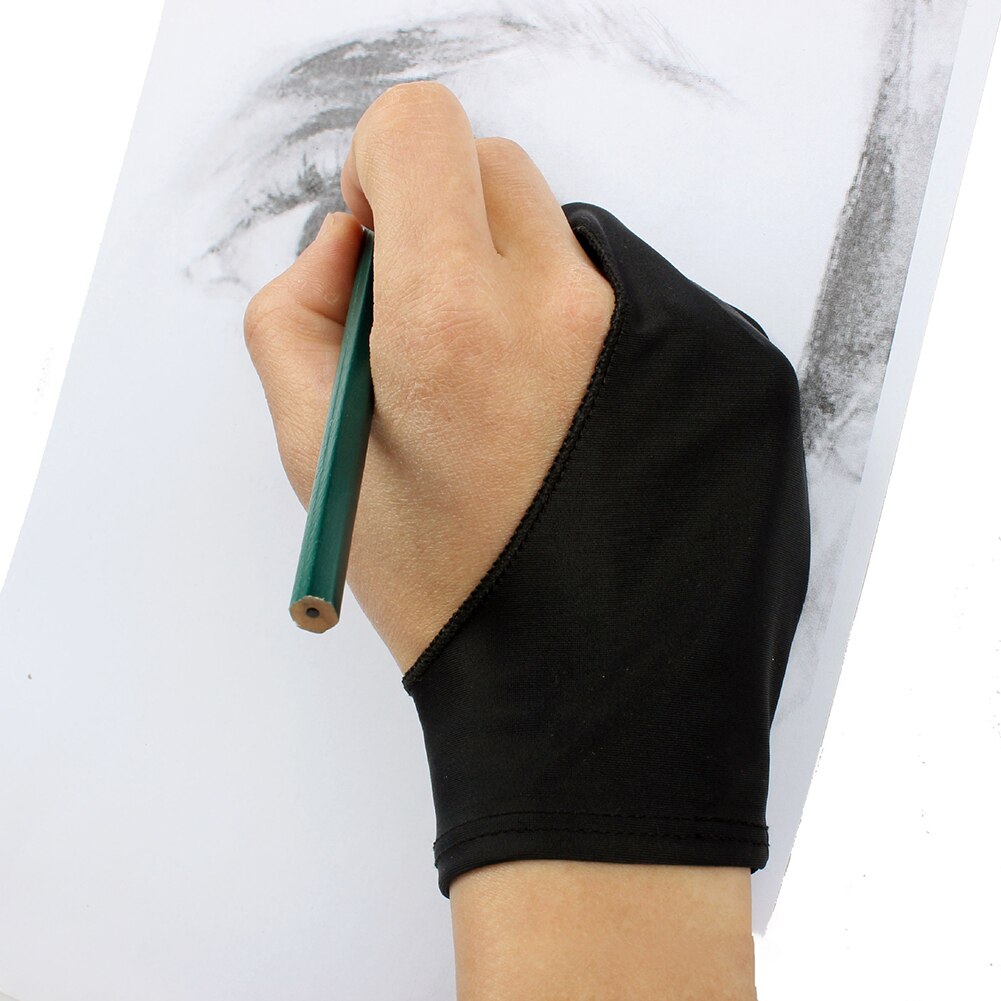 Tekening Handschoen Jongens Meisjes Mode Twee Vingers Tekening Anti-Touch Handschoen Rechts Links Hand Anti-Fouling Handschoen Zwart перчатки Детские