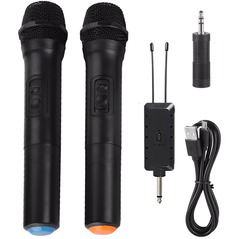 Universele Vhf Draadloze Handheld Microfoon Met Ontvanger Voor Karaoke/Business Meeting Draagbare Microfoons: Default Title