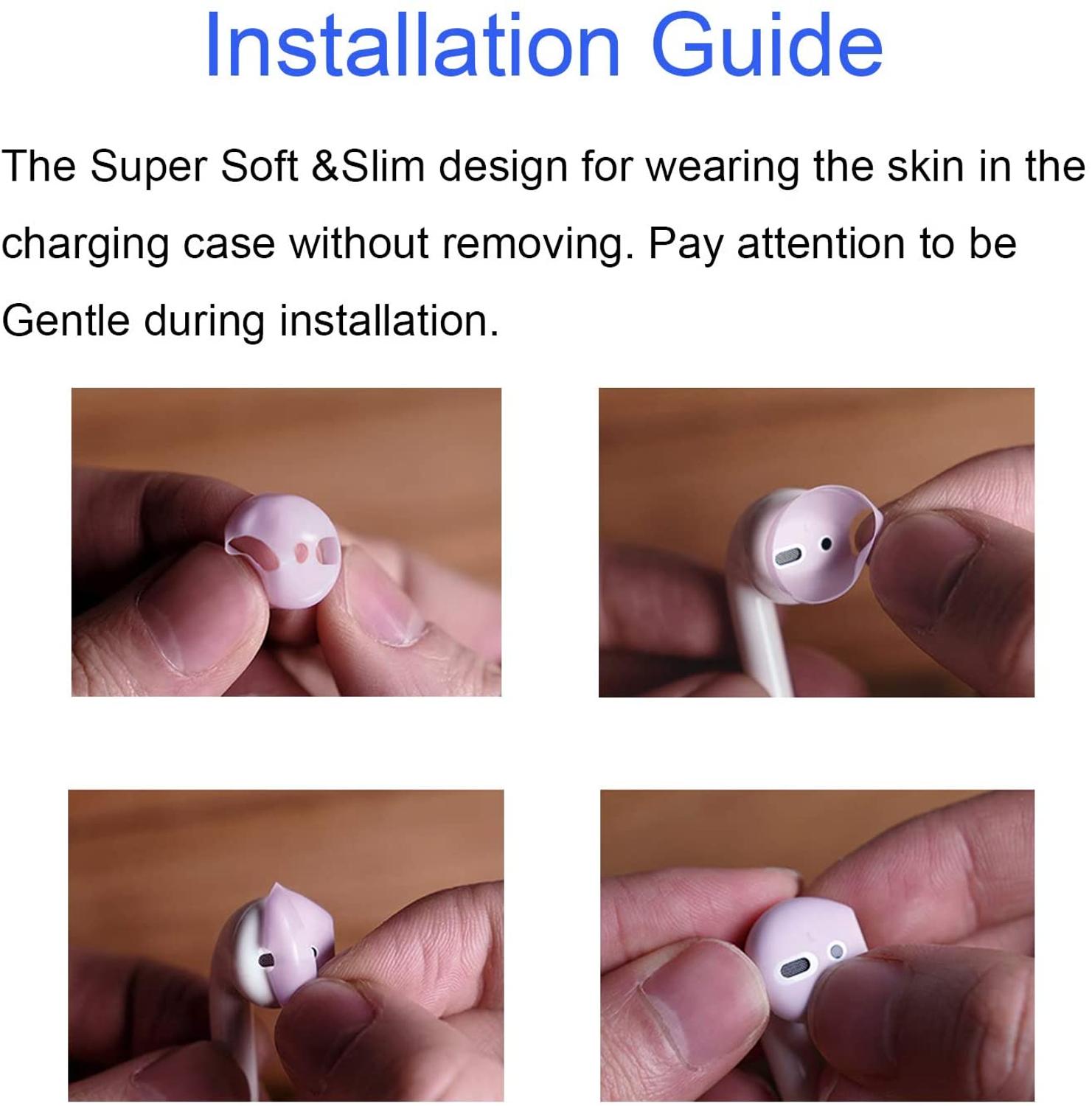 For Apples airpods 2 anti-lost silicone sleeve Bluetooth headset case ultra-thin non-slip ear caps for air pods Accessories