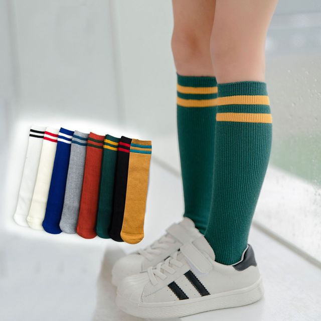 Koreaanse schoolsokken voor jongens en meisjes, voetbalsokken, lente/herfst, katoenen beenwarmers, kindersokken