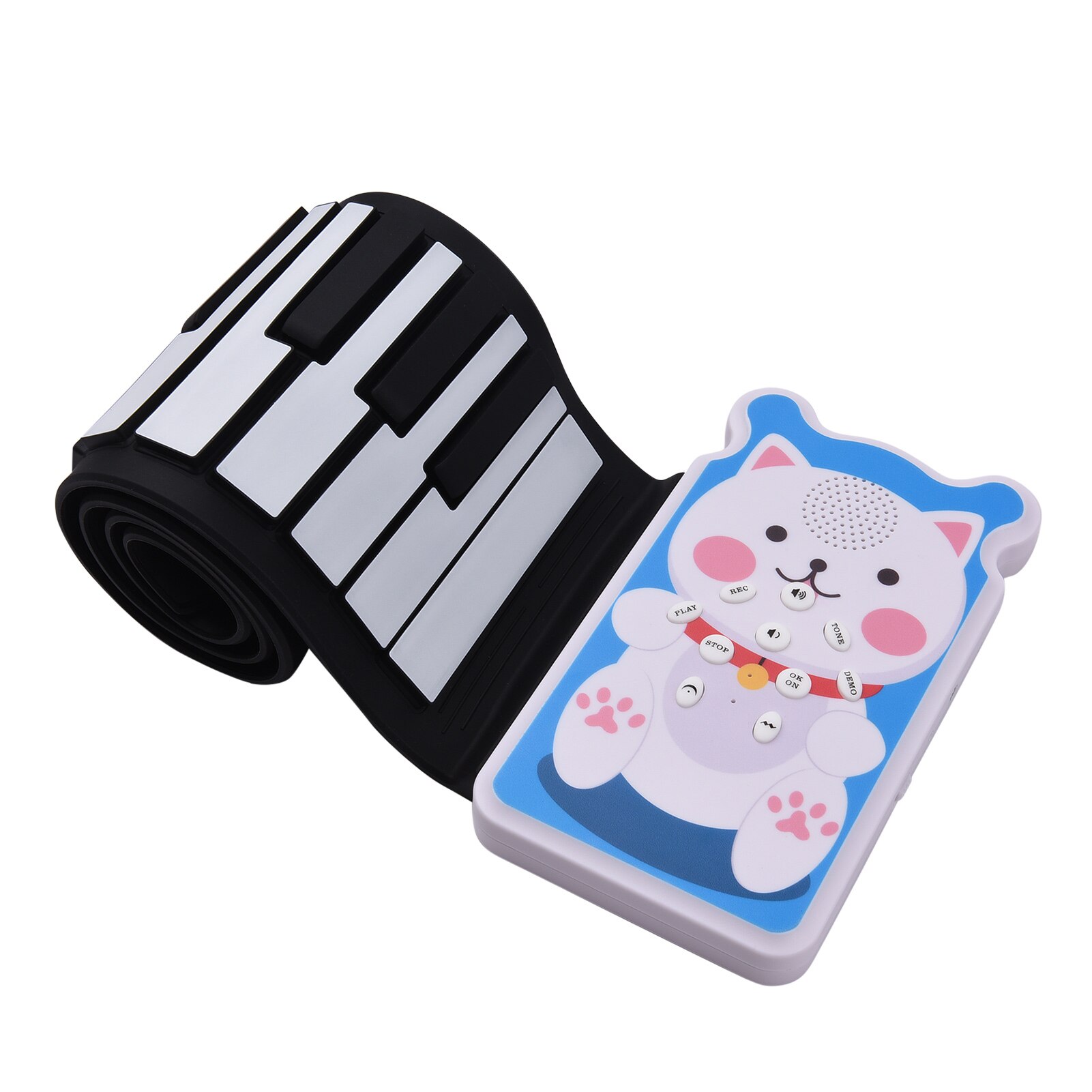 Piano électronique enroulable 49 touches 8 tons 6 démos fonction d'enregistrement haut-parleur intégré avec effet de Trill de soutien d'écho sortie 3.5mm