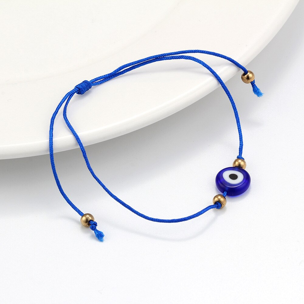 Turkse Boze Oog Touw Ketting Rood Zwart Blauw Armbanden Vrouwen Mannen Handgemaakte Lucky Eye Bangle Sieraden Vriendschap Paar Verstelbare