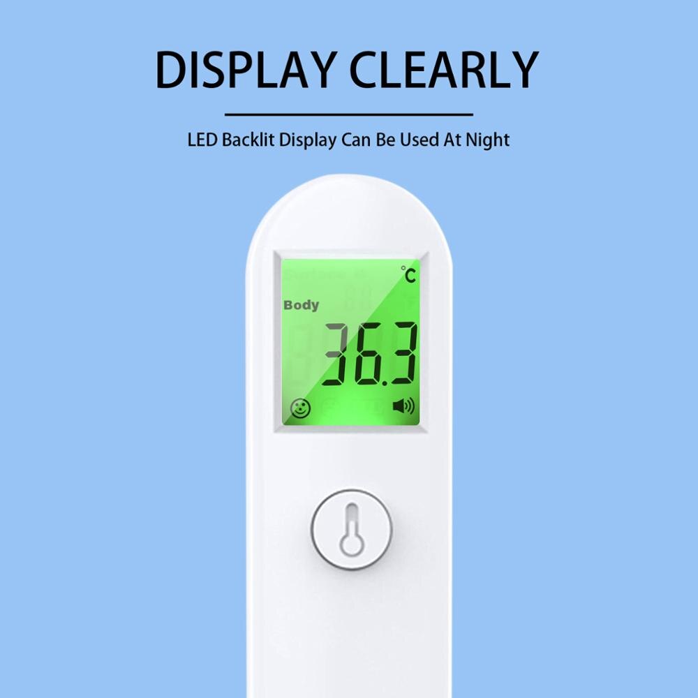 Non-Contact IR Infrared Thermometer Forehead Temperature Measurement Digital Display Quick Accurate Thermometric Indicator