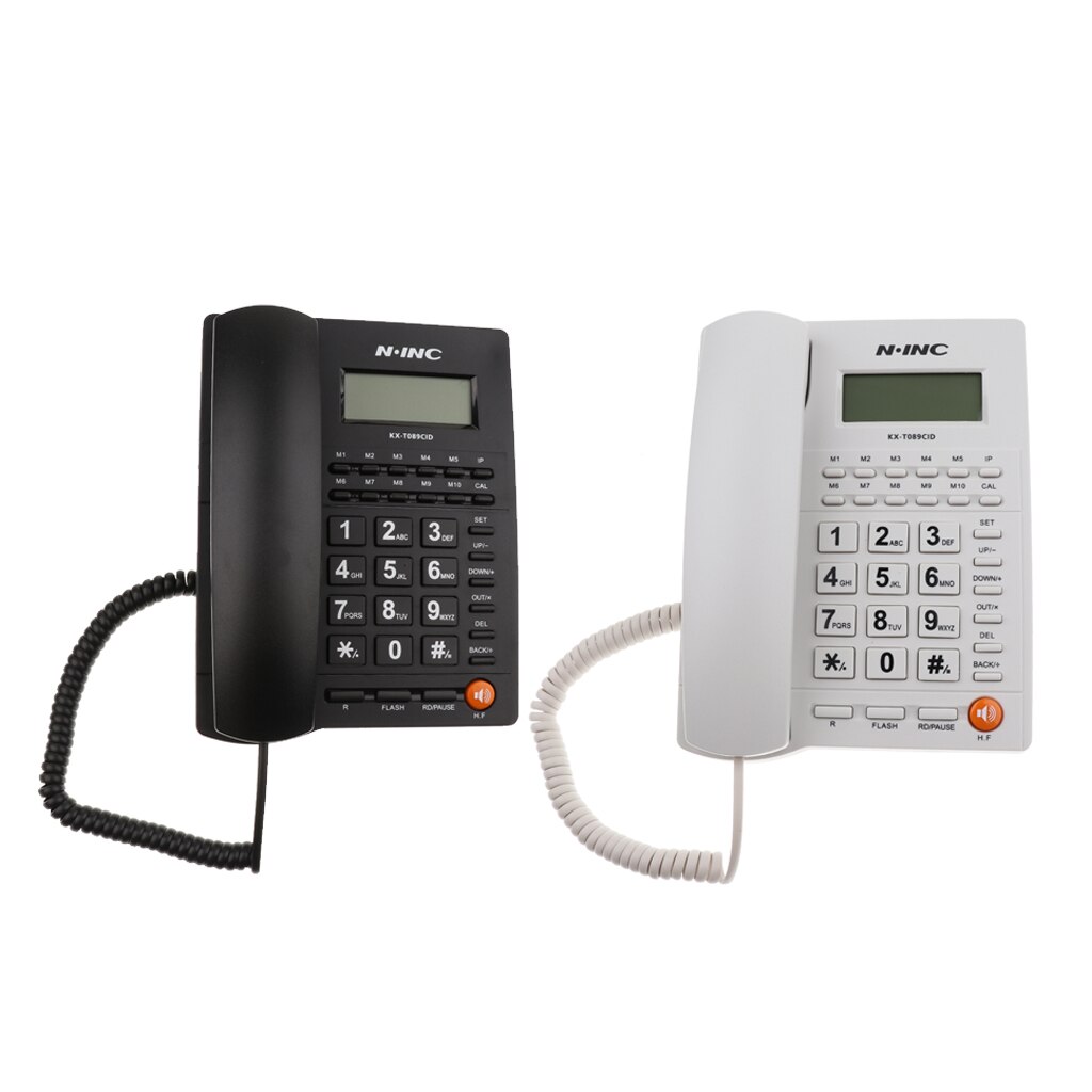 Landline Phone Corded Home Office Desk Telephone Backlit Display Caller ID