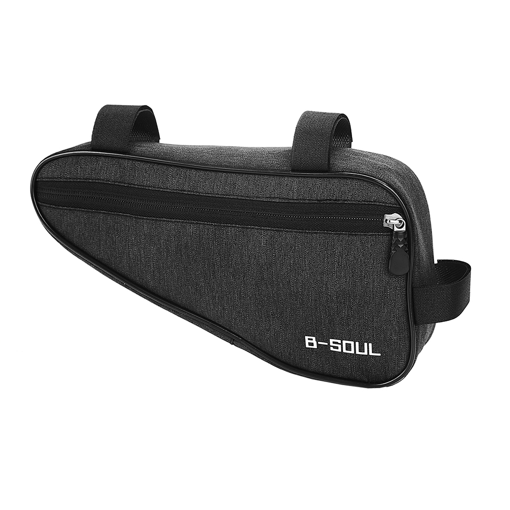 Bolsa triangular para bicicleta de montaña, paquete de cuadro para bicicleta de carretera, bolsa para estante de ciclismo, accesorios para bicicleta de montaña, bolsa para alforja de tubo superior: Negro