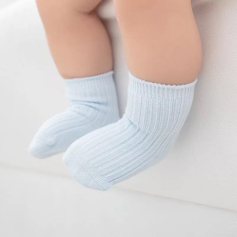 5 paar/set lente/zomer zachte katoenen jongens- en meisjessokken schattige kindersokken voor babyjongens en -meisjes geschikt voor 0-7y