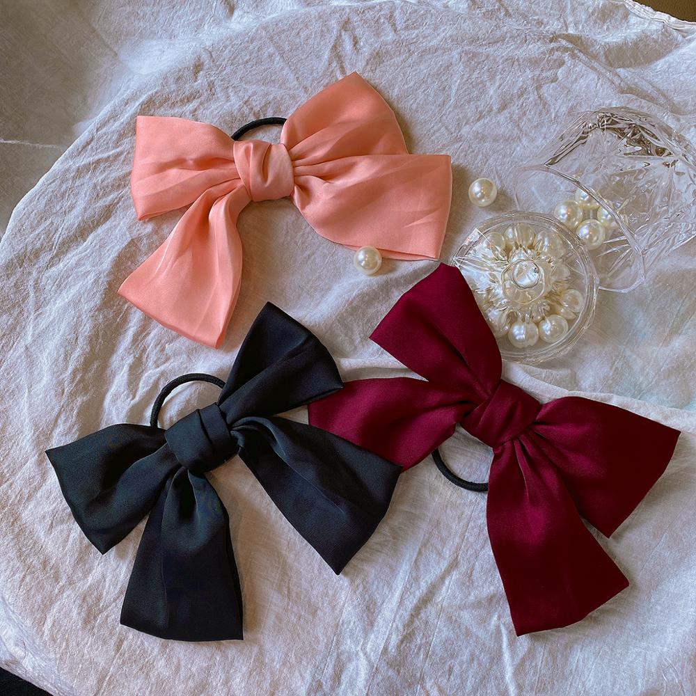 Pinces à cheveux en Satin, 1 pièce, gros nœud papillon à deux couches, épingle à cheveux, accessoires pour femmes, bandeaux de coiffure