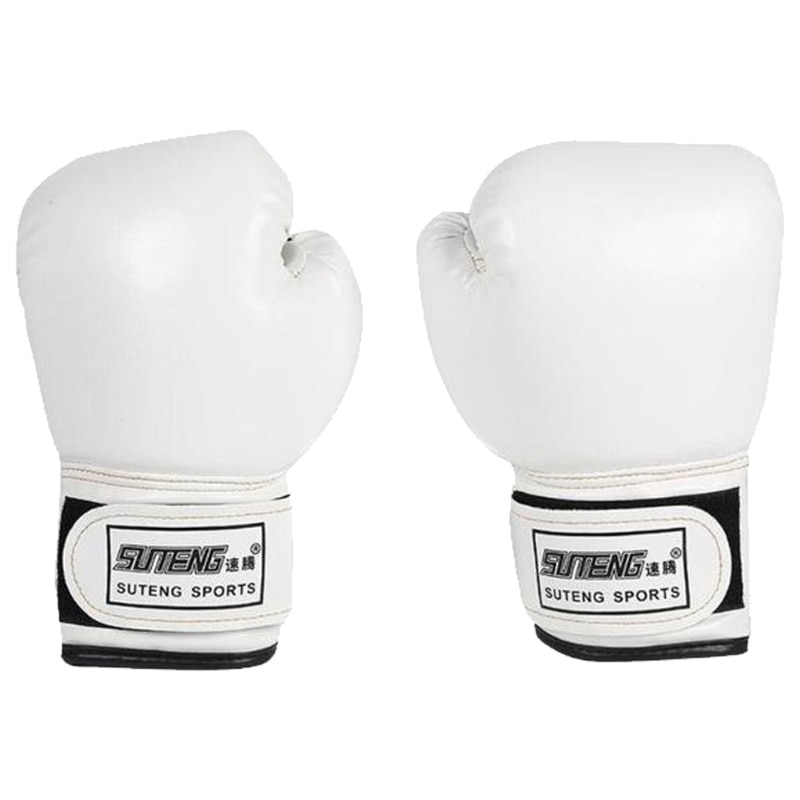 3-10 år børn boksehandsker til børn børn ungdoms boksesæk kickboxing muay thai luffer mma træning sparring handsker: Hvid