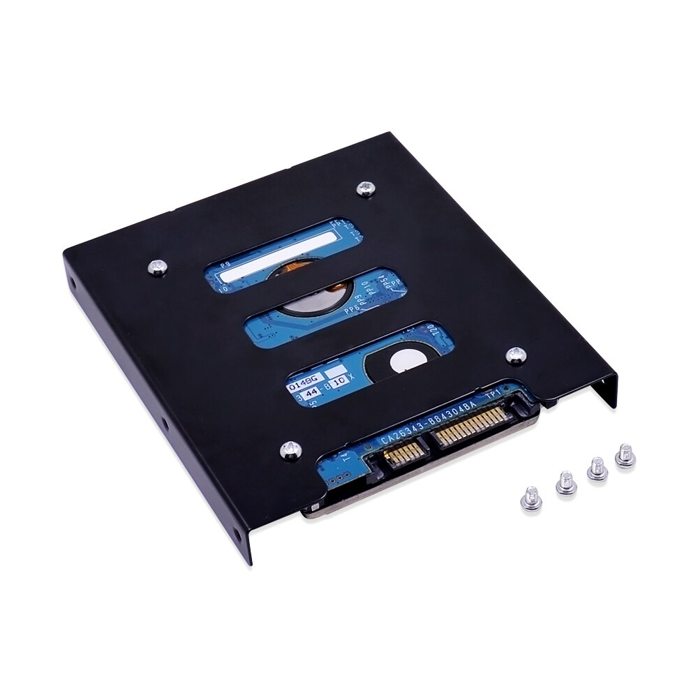 Nero 2.5 "skids Per SSD DA 3.5" Bay caddy vassoio Hard Drive HDD di Montaggio In Metallo Dock Staffa Vassoio adattatore del convertitore Box