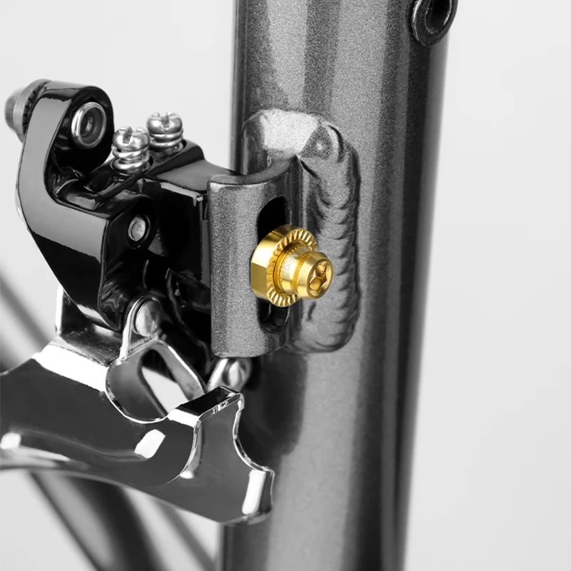 MUQZI M5 x 17 mm Schaltwerk-Titanschrauben, Rennrad-Frontschalthebelklemme, ultraleichte Schraube mit Unterlegscheibe, Fahrradschraube