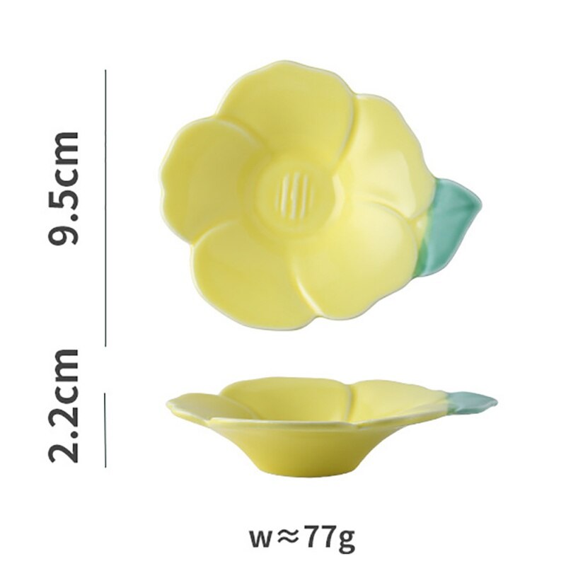 Household Novelty Pineapple Shape Ceramic Plate Fruit Dessert Concise Pastry Plate Dinnerware Home Decoration: E