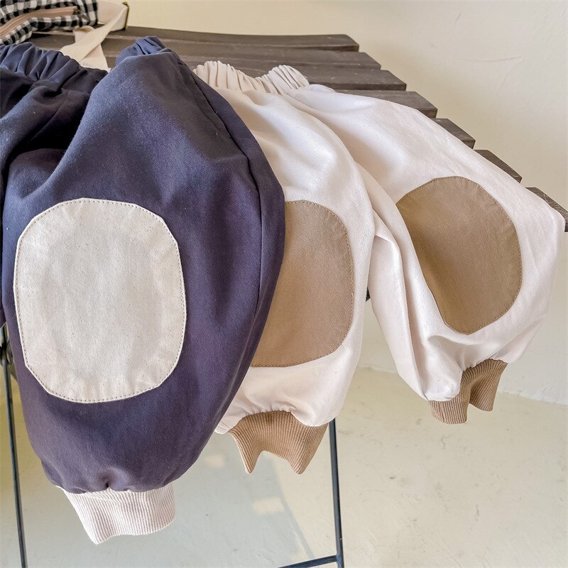 Pantaloni casual allentati in cotone per bambina