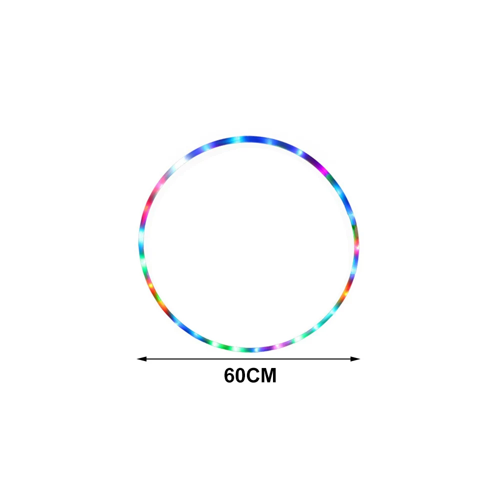 Crossfit folding exercise circle fitness equipment led color fitness circle performing arts abdominal weight loss light fitness: Beige