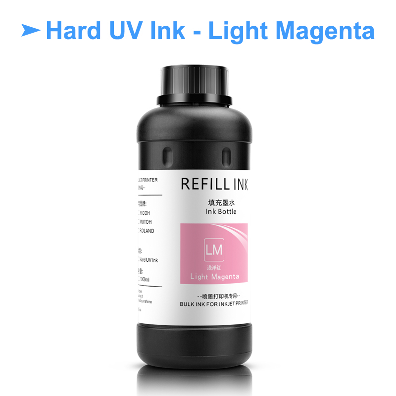 500ML LED UV tusz do Roland ECO-UV ECO-UV2/UV4/UV5/UVS LEF-12 LEF-20 LEF-30 LEF-200 LEF-300 LEC-300 LEC-330 LEC-540 LEJ-640: Hard - Light Magenta
