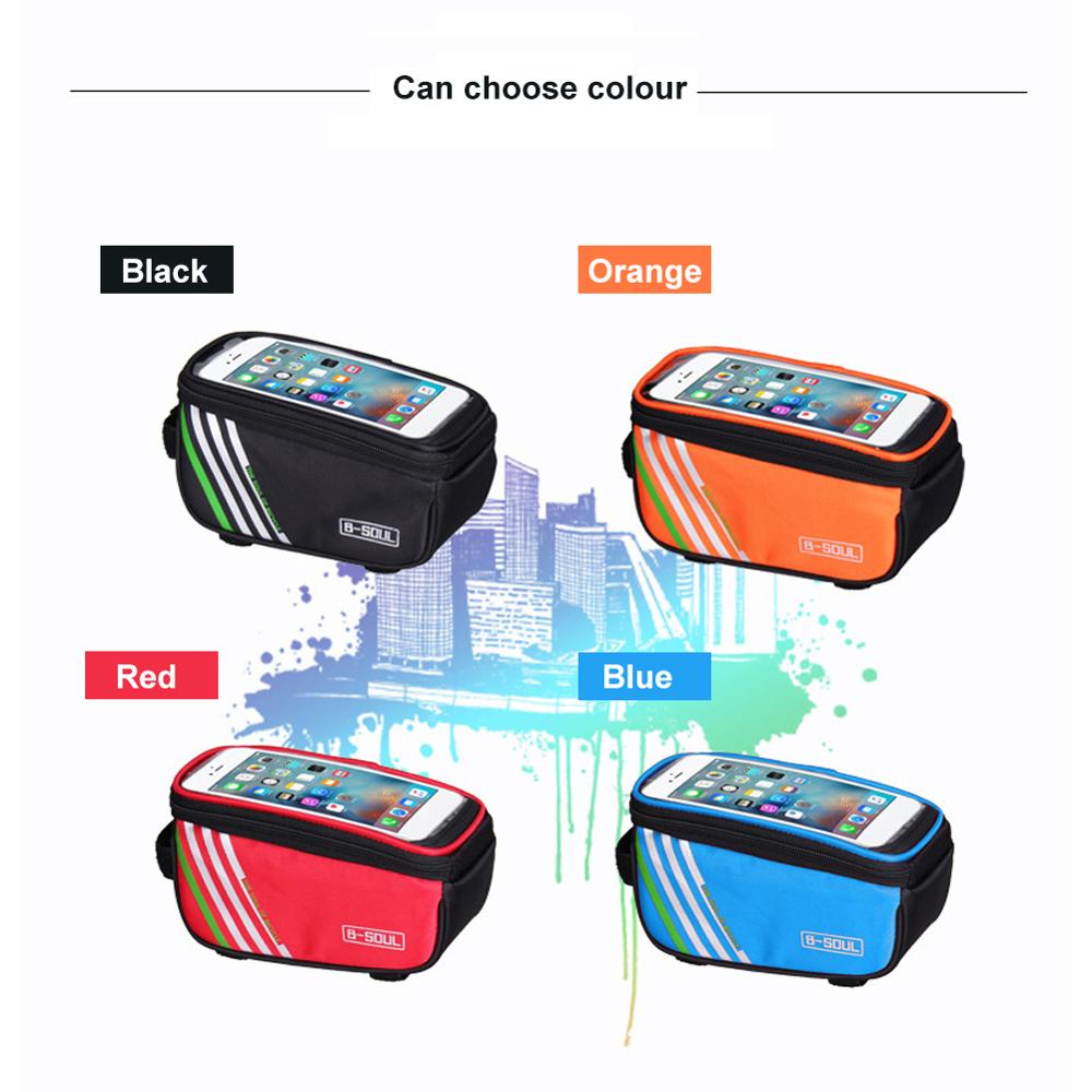 Waterdichte Fietstas Nylon Bike Cyling Mobiele Mobiele Telefoon Tas Met Ritssluiting Fietstassen Frame Voor Tube Meubi