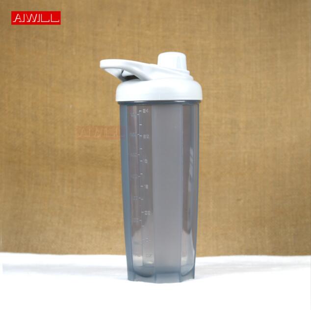 AIWILL Shaker Sports Water Bottles Drink Camping Tour My Bottle for Water 700ml Plastic Drinkware BPA Free: Gray