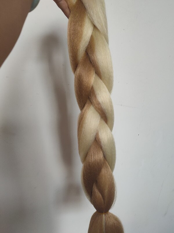 Hywamply 24" Synthetic Jumbo Braid Hair Extension African Braiding Attachment for Twist Box Dread Braids Blend Ombre Candy Color: M27613