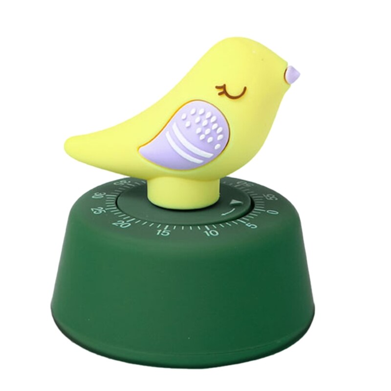 Huishouden Keuken Cartoon Vogel Timer Mechanische Tellers Klok Voor Koken Timing Koken Timer Bakken Tijd Duurzaam: Green
