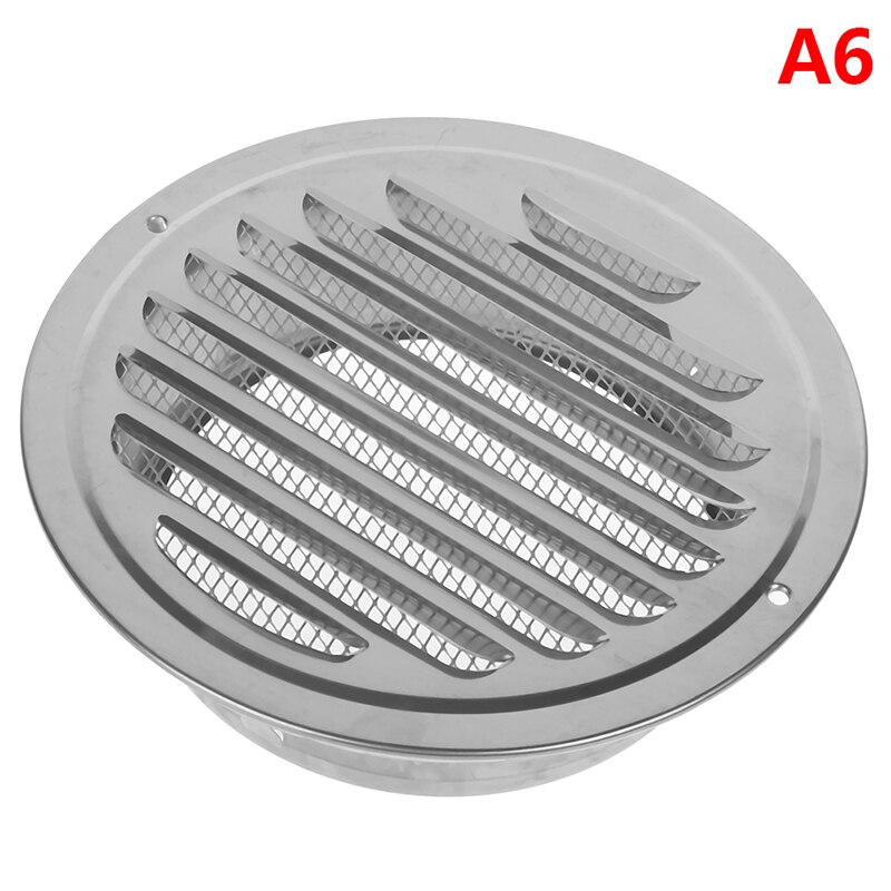 1PC Stainless Steel Exterior Wall Air Vent Grille Round Ducting Ventilation Grilles 70-200mm